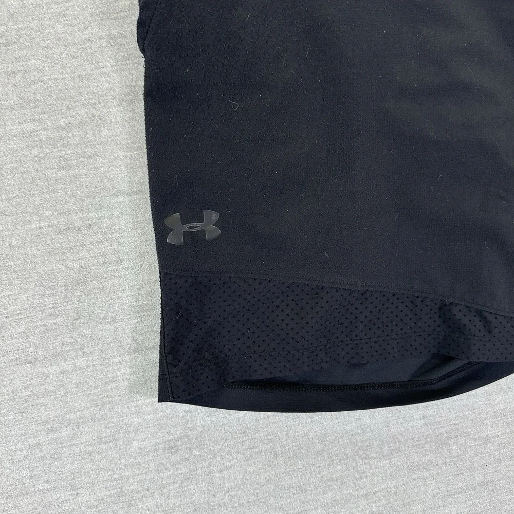 Under Armour Athletic Shorts Men's Size 2XL Black HeatGear Fitted Active Gym - Picture 2 of 7